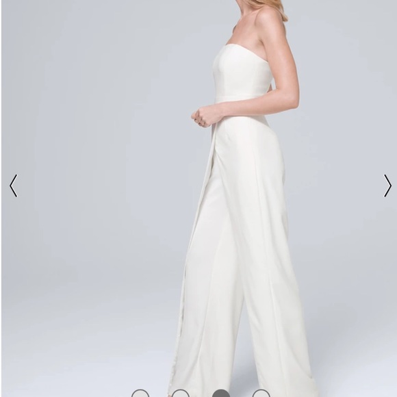 CONVERTIBLE STRAPLESS SPLIT-LEG JUMPSUIT - Picture 3 of 12